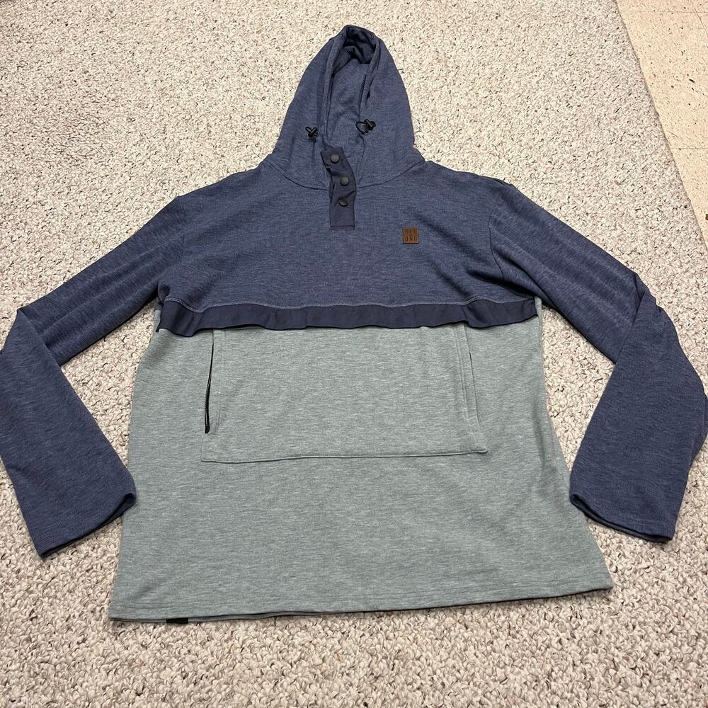 Belong Designs Powell Fleece Hoodie Mens XXL Blue Outdoor Casual Gorpcore